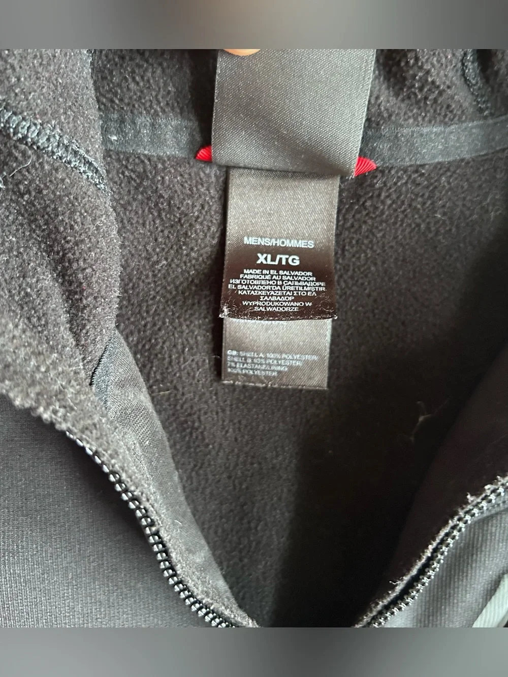 The North Face Black Hooded Performance Softshell Jacket size XL